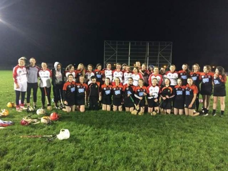 CPC Junior team with Loughgiel Camogs