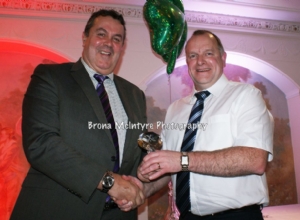 Tommy McIntyre receives a Special Recognition award for his contribution to refereeing at all levels of the game