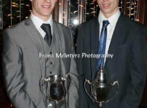 Martin McCarry receives Senior Player of the Year from Club Chairman Ciaran Doherty